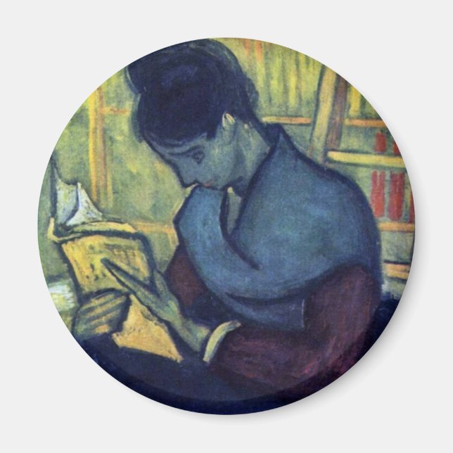 Novel Reader av Vincent Van Gogh Magnet (Framsidan)