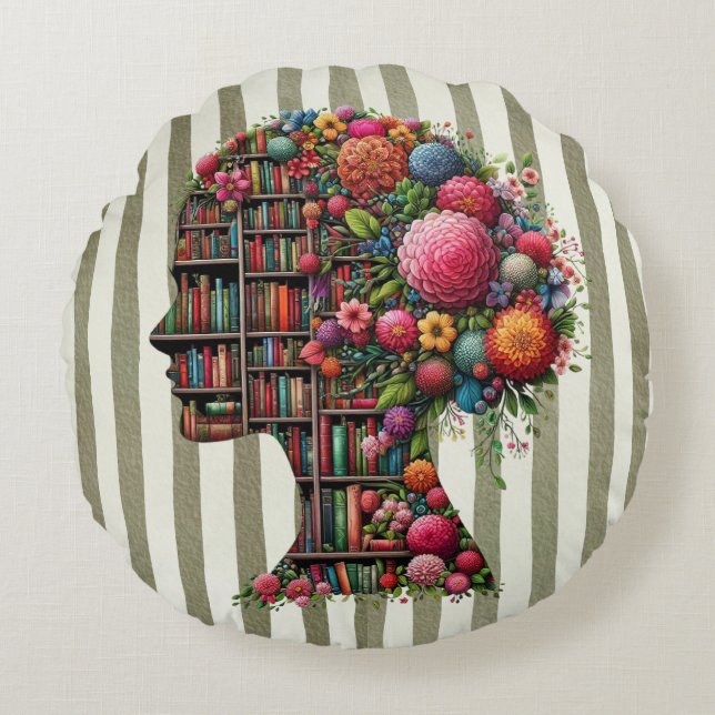 Novels Are My Sanctuary for Bookish Rund Kudde (Framsidan)