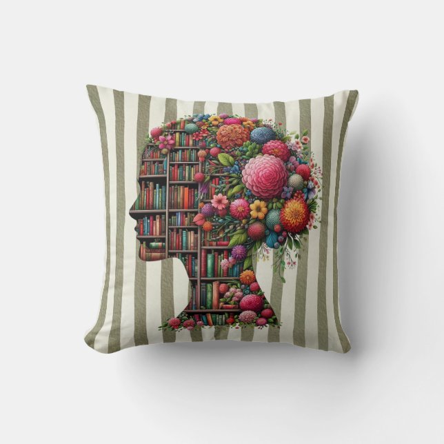 Novels Are My Sanctuary for Bookish Square Kudde (Framsida)