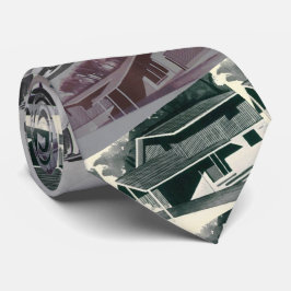 Novelty 1959 Mitt--århundrade modernt hus Slips