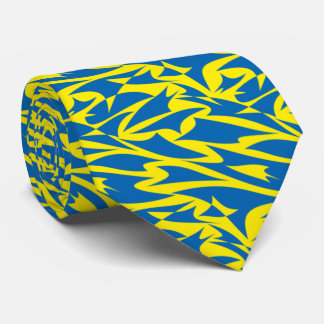 Novelty Abstrakt Geo Azure Blue & Gult Slips