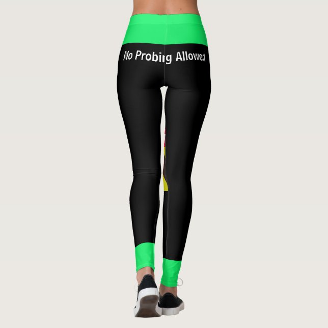 Novelty AV Julgåvoutrymme AREA 51 NO PROBING Leggings (Baksida)