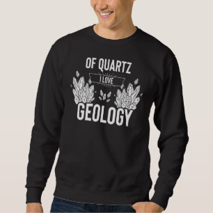 Novelty av Quartz Geology Mineral Collector Pun Sa Lång Ärmad Tröja