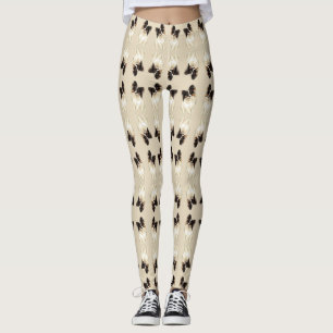 Novelty av vattenfärgen Roligt Papillon Cute Hund Leggings