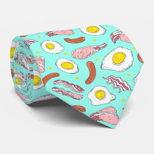 Novelty Bacon Egg Sause Breakfast Blue Slips