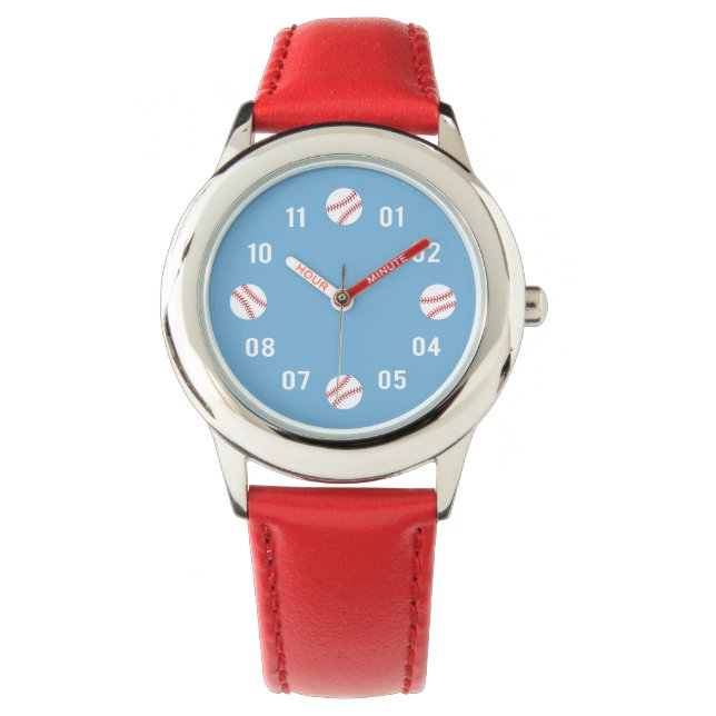 Novelty Baseball Theme Kids Watch Armbandsur (Framsida)