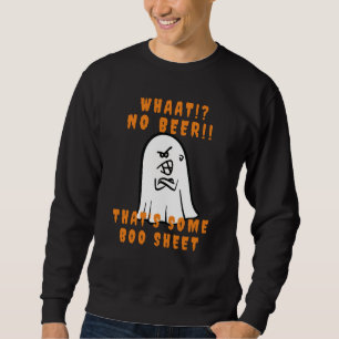 Novelty Beer Pun, Boo Lakan Halloween Ghost Lång Ärmad Tröja