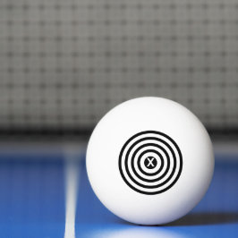Novelty Black and White Bullseyes Circles and X Pingisboll
