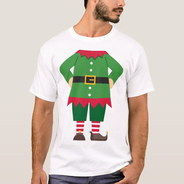 Novelty Boy Elf jul Finare Dress T-Shirt (Framsida)