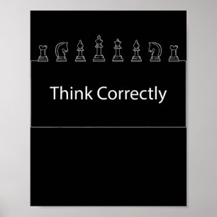 Novelty Chess Art for Chess Älskare Manar Women Bo Poster