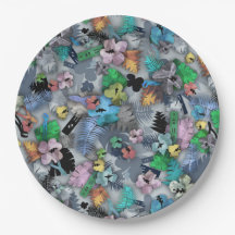 Novelty Construction Hawaiian Print