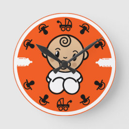 Novelty Cute Nyfödd bebis Gift Rund Klocka