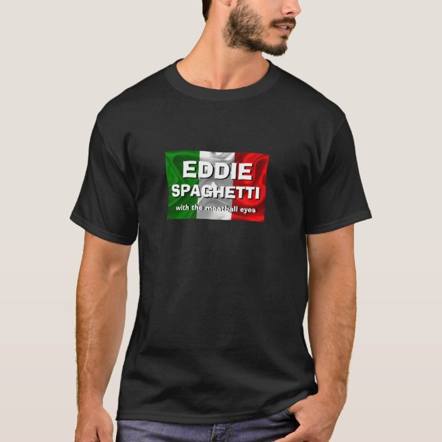 Novelty EDDIE SPAGHETTI MEATBALL ÖGA T Shirt (Framsida)