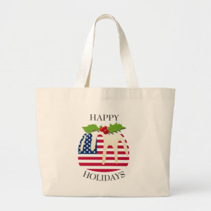Novelty Festiv pudding med AMERIKANSK FLAGGA Jumbo Tygkasse