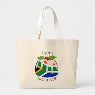 Novelty Festiv pudding med SYDAFRIKANS FLAGGA Jumbo Tygkasse