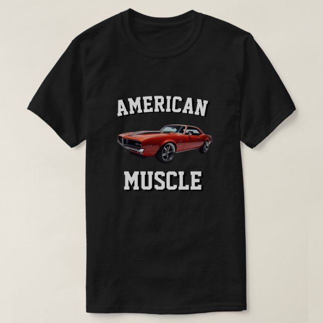 Novelty för AMERIKANSK MUSCLE-grafik T Shirt (Design framsida)