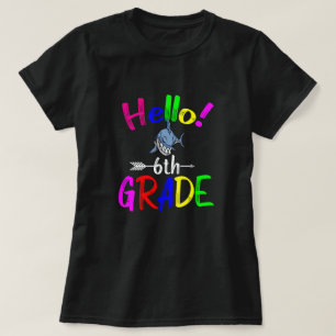 Novelty för back to school för hej6eklass t shirt