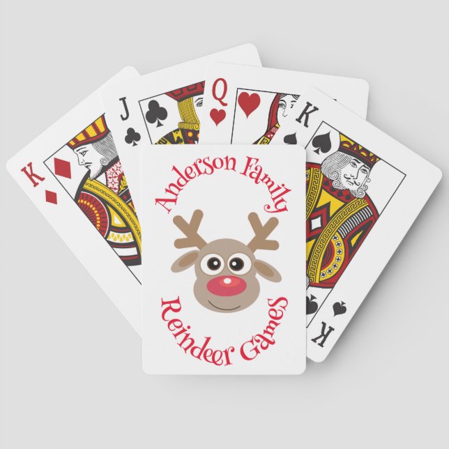 Novelty för julklapp, Reindeer-Tecknaden,  Cute Casinokort (Baksidan)