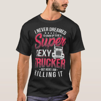 Novelty för Lastbil-drivrutin med påhängsvagn Last T Shirt