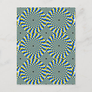 Novelty för optiska Illusionscirklar Vykort