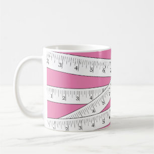 Novelty för Rosa av bandmått Kaffemugg