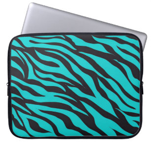 Novelty för Vild av skalblått Zebra ränder på djur Laptop Sleeve