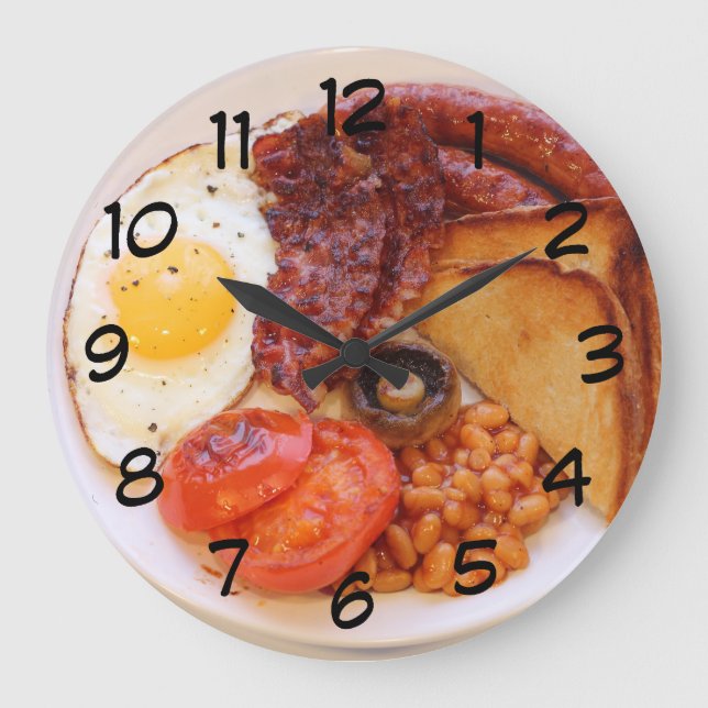 Novelty Fullt - Breakfast Clock Stor Klocka (Framsida)