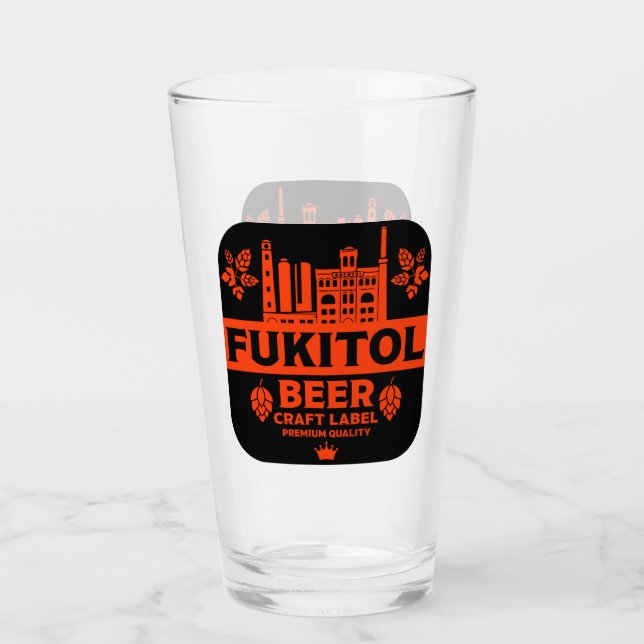 Novelty Funny Beer-etikett Glaskopp (Framsida)