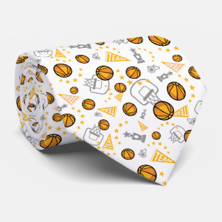 Novelty Golden Basketball Team Neck Tie Slips