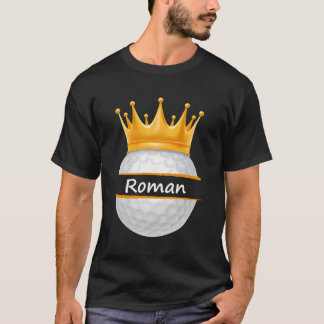 Novelty Golf Personlig Namn Roman Sports Pappa T Shirt