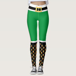 Novelty Grönt Elf jul Leksak Soldat Leggings