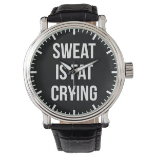 Novelty Gym - Sweat is Tjock Gråter - Lustigt trän Armbandsur