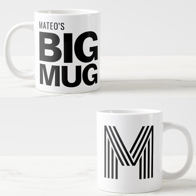 Novelty JumboCup | Anpassat namn och första namn Jumbo Mugg (Extra Large Ceramic Coffee Mugs with handle )