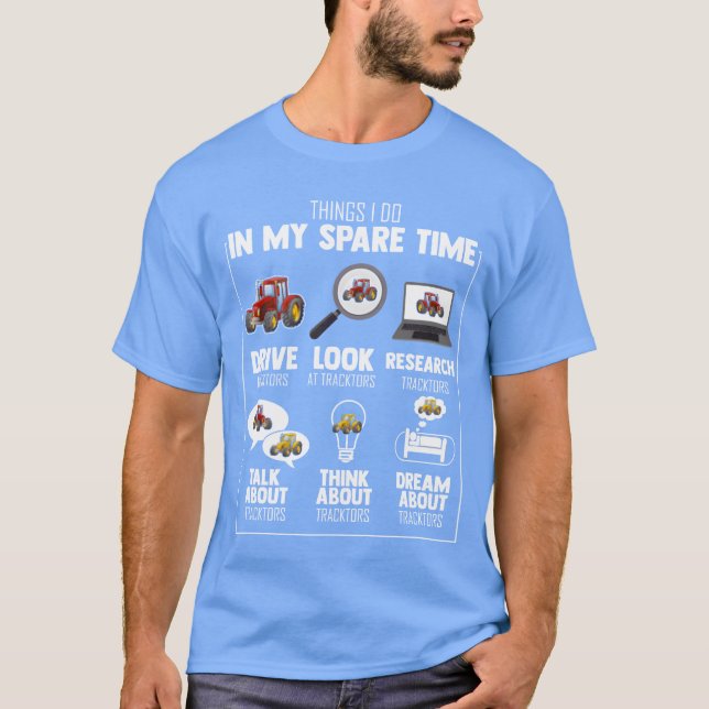Novelty Min Spareimes Drivingractor Farming-gåva T Shirt (Framsida)