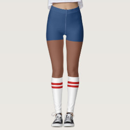 Novelty Nerdy Kort och slangsockel Leggings