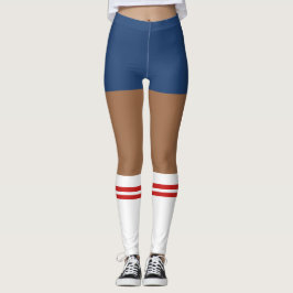 Novelty Nerdy Kort och slangsockel Leggings