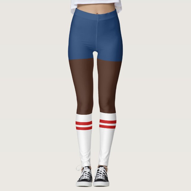Novelty Nerdy Kort och slangsockel Leggings (Framsida)