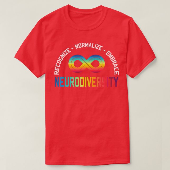 Novelty Neurodiversity Rainbow Infinity Women Mana T Shirt (Design framsida)