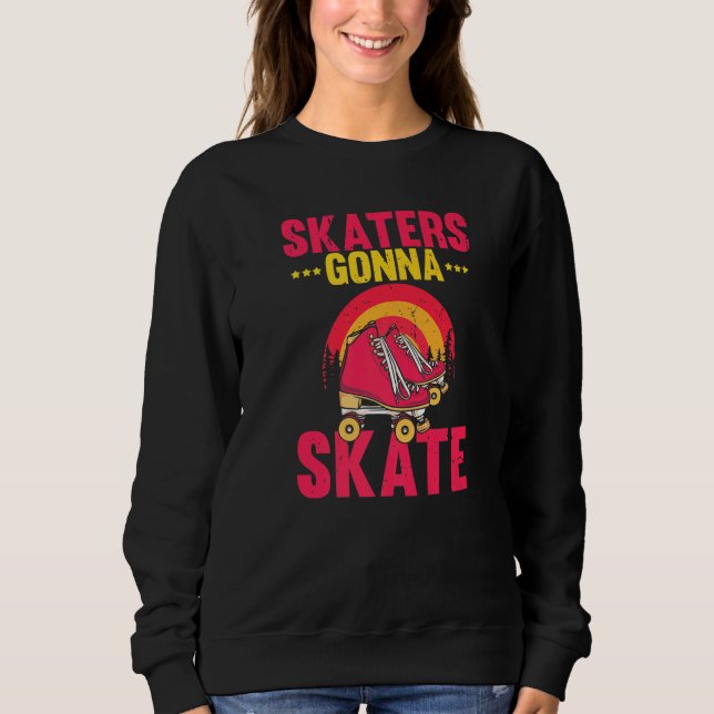 Novelty Nostalgik Gamla fashioned Roller Skates En T Shirt (Framsida)