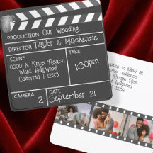 Novelty Personlig Movie Clapperboard Bröllop