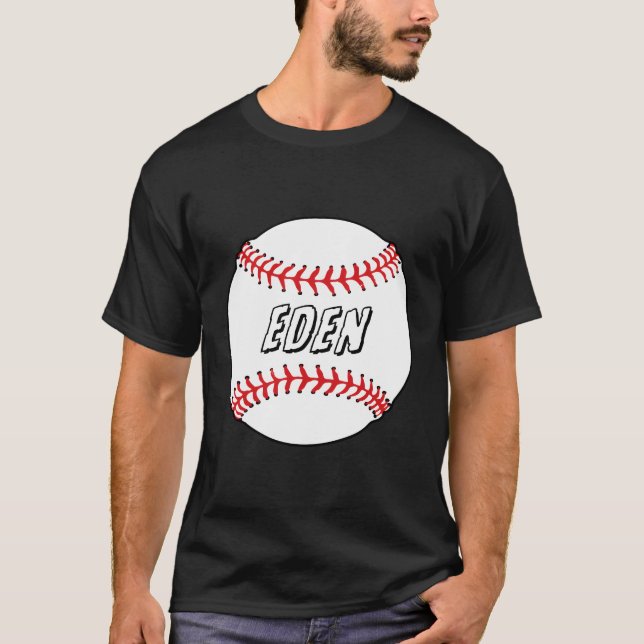 Novelty Personlig Namn Eden Sports Firande T Shirt (Framsida)