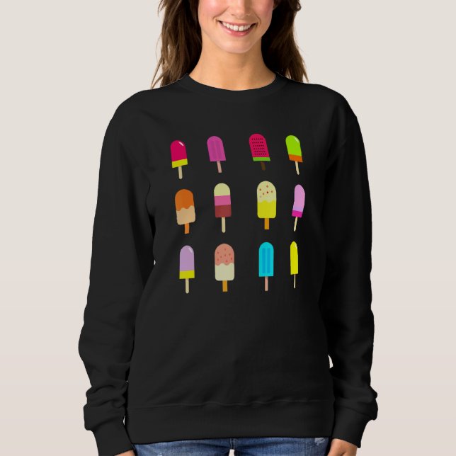 Novelty Popsicle Roligt Sommariskräm T Shirt (Framsida)