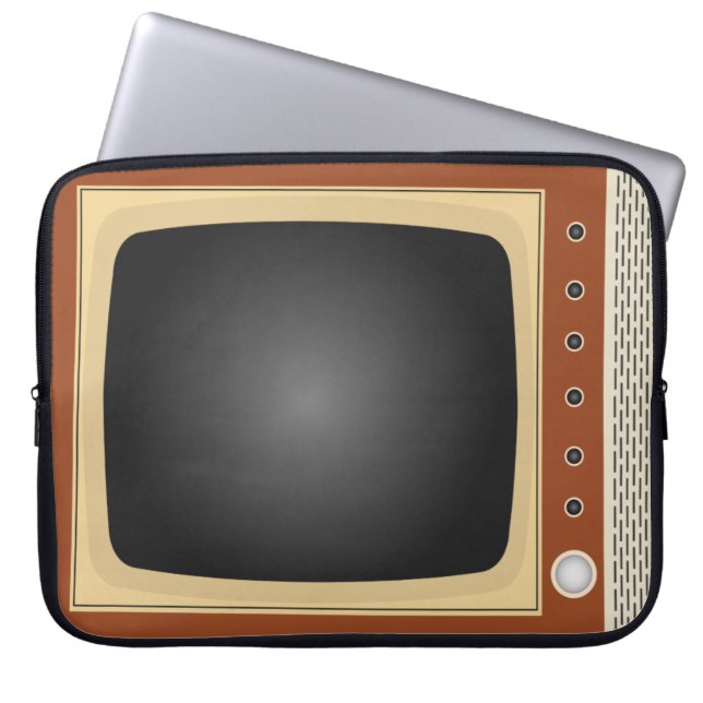 Novelty Retro Television effekt Laptop Fodral (Framsidan)