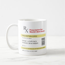 Novelty RX-förskrivning Doktor Kaffemugg