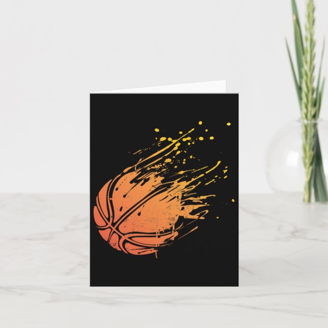 Novelty Silhouette Basketball Gift-grafik för ball Kort (Framsida)