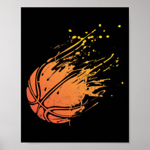 Novelty Silhouette Basketball Gift-grafik för ball Poster