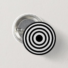 Novelty Svartvitt Bullseyes Circles Knapp