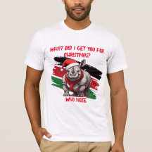 Novelty T-shirt-julafton Rhino