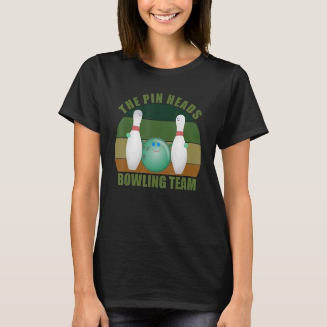 Novelty, tio Pin Bowlers-team... T Shirt (Framsida)