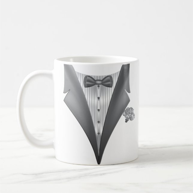 Novelty Tuxedo Tux-utskrift Kaffemugg (Vänster)